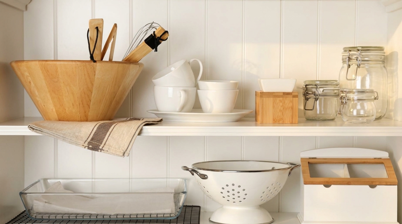 Home Organization with self storage start at the kitchen